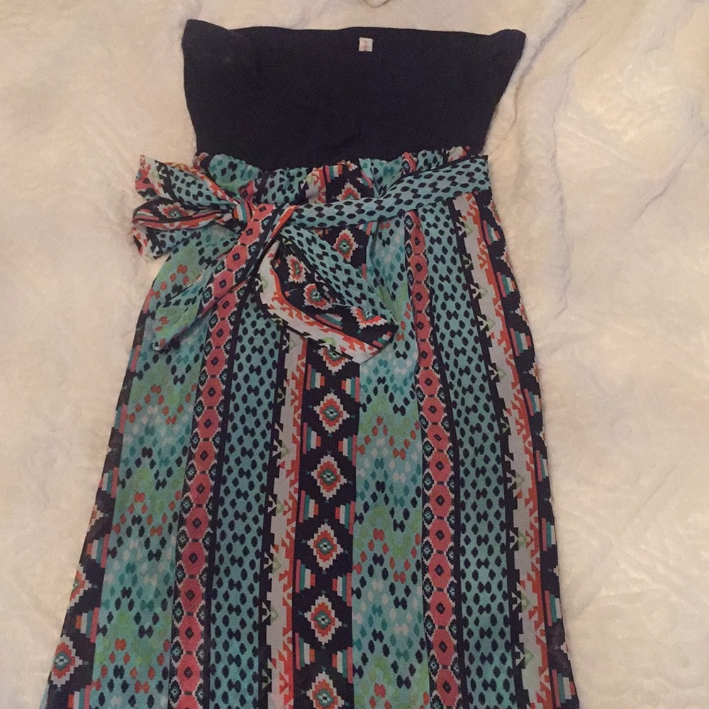 tribal print maxi dress